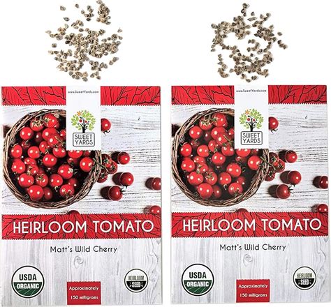amazoncom organic matts wild cherry tomato seeds  seed packets