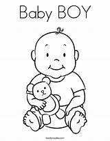 Coloring Baby Boy Pages Popular sketch template