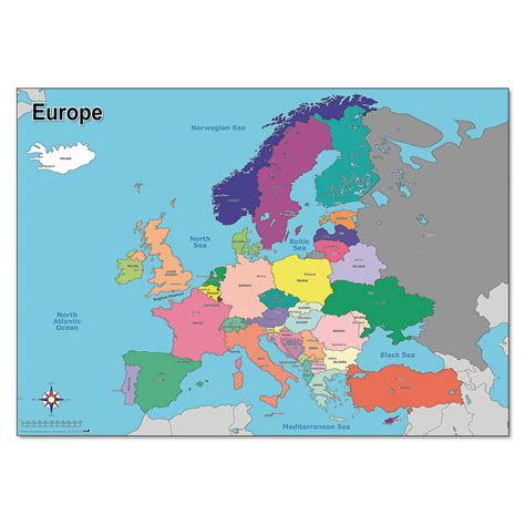 simple map  europe findel education