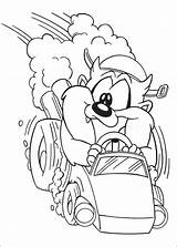 Taz Baby Driving Coloring Game Print sketch template