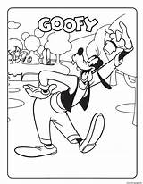 Coloring Goofy Pages Disney Printable sketch template