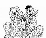 Coloring Pages Pony Little Visit Drawing sketch template