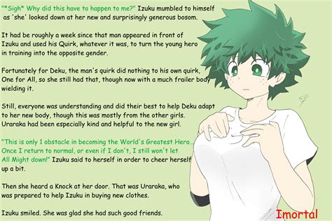 adapting izuku midoriya tg caption by thatguyimortal on deviantart