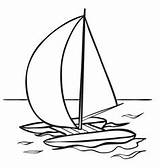 Catamaran Sails Sailing sketch template