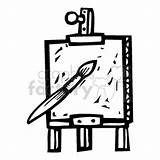 Easel Clipart Brush Canvas Holding Drawing Clip Gif Getdrawings sketch template