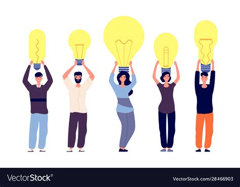 people  ideas  persons hold light vector image