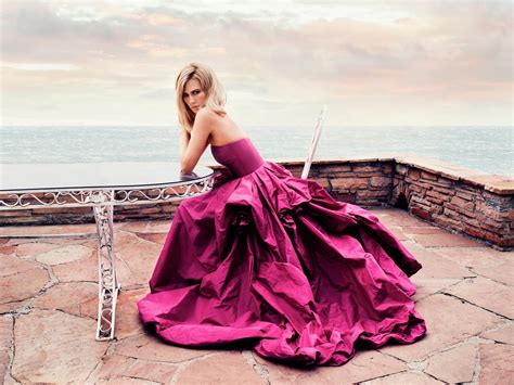 women dress hair prom blonde sea evening purple horizon sky wallpapers hd desktop and