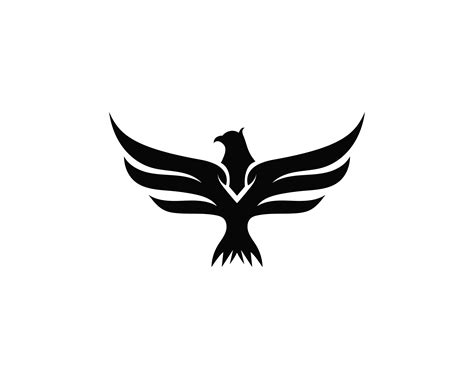 wing falcon bird logo  vector art  vecteezy
