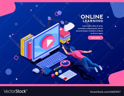 tutorial web page template royalty  vector image