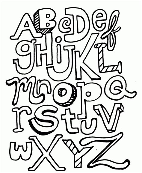printable letter coloring pages