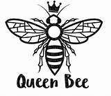 Bee Queen Drawing Silhouette Dxf Jpeg Drawings Outline Cricut Painting Bees Cute Clipart Tattoo Svg Visit Getdrawings Etsy Choose Board sketch template