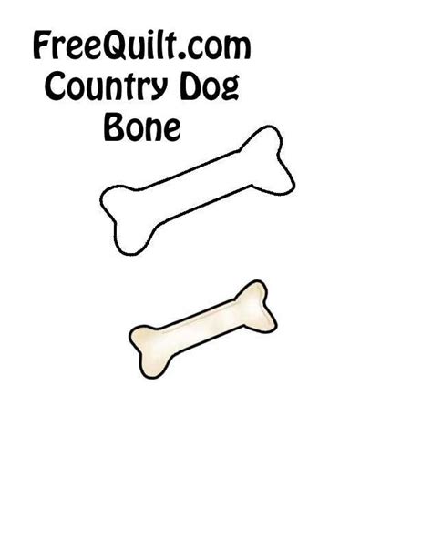 dog bone template printable dog bone freequiltcom