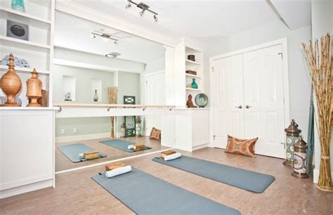 yoga room asian home gym calgary  ana interiors