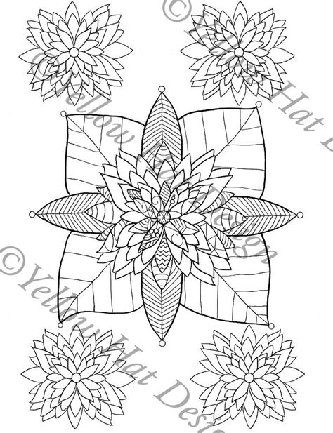 flower coloring page lotus coloring page adult coloring page etsy