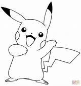Pikachu Coloring Pokemon Supercoloring Colouring Pages sketch template