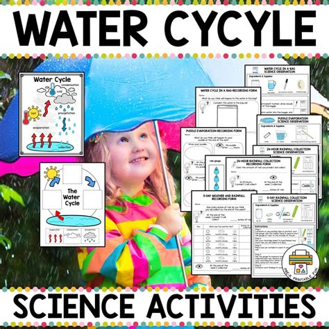 water cycle preschool science activities pre  printable fun