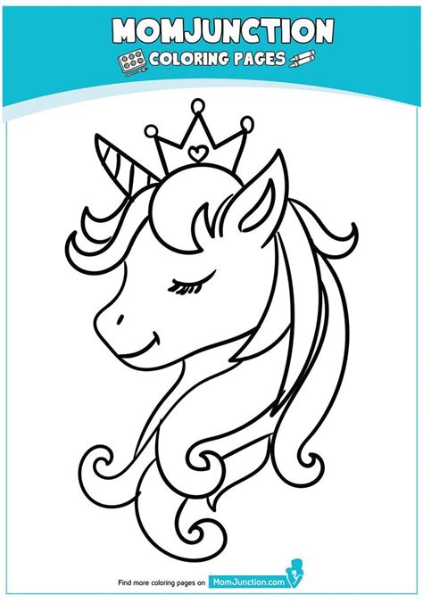 unicorn face coloring page youngandtaecom   unicorn coloring