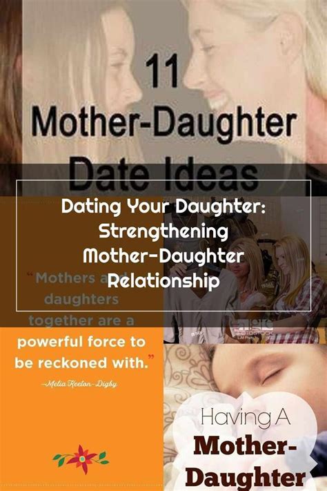 The Poster For Mother Daughter Date Ideas Is Shown In Three Different
