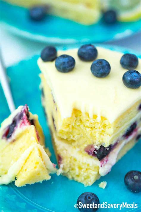 lemon blueberry cake recipe sweet  savory meals