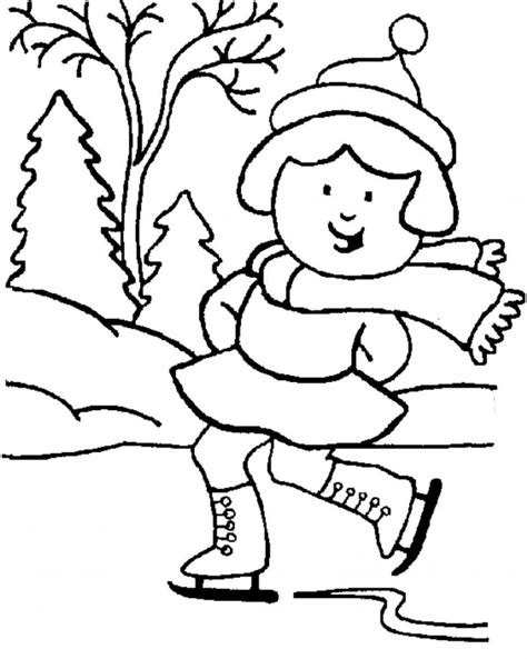 printable coloring pages  winter scenes coloring home