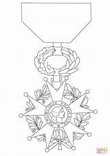 Medaille Medal Medaglia Kleurplaat Dhonneur Imprimer Ordre Ehrenlegion Honour Ausdrucken Stampare sketch template
