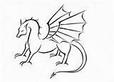 Dragon Outline Welsh Drawing Sketch Printable Coloring Coloring4free Pages Dragons Drawings Clipart Paintingvalley Clip Sketches Use sketch template