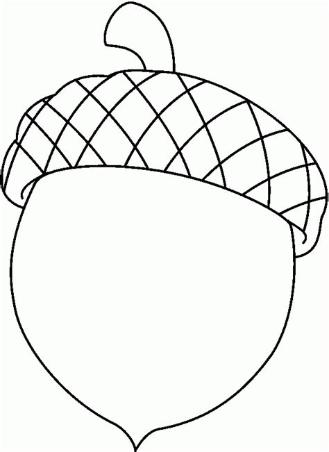 printable acorn coloring page