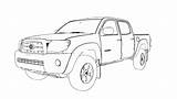 Toyota Drawing Tacoma Drawings Sketch Prerunner Outline Coloring Pages Template Quality High Pencil Colorful  Traced Myself Them sketch template
