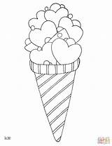 Coloring Ice Cream Pages Cone Icecream Printable Drawing Zigzag Template Color Sheet Kids Desserts Drawings Inspiration Printables sketch template