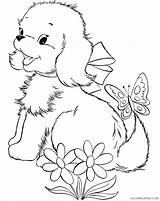 Coloring4free Puppies Coloring Pages Butterfly Flowers Related Posts sketch template
