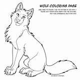 Wolf Color sketch template