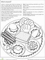 Passover Seder Plate Coloring Color Meal Kids Bible Crafts Pages Jewish Worksheets Education Easter Worksheet Fun Printable Activities Pesach Activity sketch template
