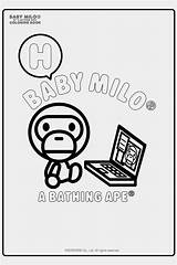 Milo Baby Coloring Bathing Ape Hypebeast Book Bape sketch template