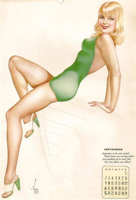Erotic Calendar 5 Vargas Pin Ups 1945 13 Imgs