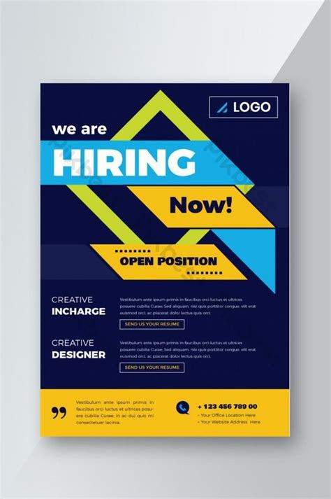 job vacancy flyer template posterpikbest  flyer templates