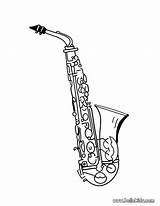 Saxophone Hellokids sketch template