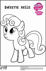 Coloring Sweetie Belle Pages Pony Little Mlp Template sketch template
