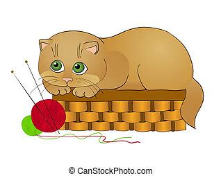 cat playing clipart vector graphics  cat playing eps clip art