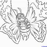 Godzilla Coloring Pages Mothra Gamera Printable Space Print Draw King Colouring 2000 Shin Kong Vs Step Drawing Color Sheets Kaiju sketch template