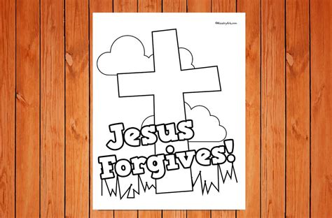 jesus forgives printable ministryark