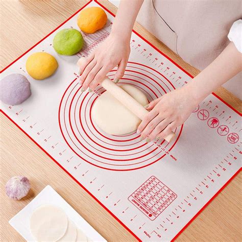 large silicone pastry mat   slip  measurement counter mat dough rolling mat pie