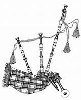 Scottish Bagpipe Bagpipes Tattoo Designs Sketch Illustration Gillian Kyle Drawings Ink Tattoos Choose Board Music Gilliankyle sketch template