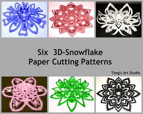 Printable 3d Snowflake Template Christmas Diy Paper Snowflake Projects