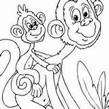 Monkey Mom Surfnetkids Coloring sketch template