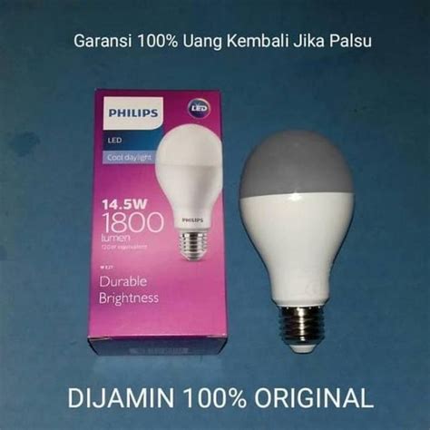 Jual Dijual Lampu Bulb Led Philips 14 5w 14 5watt 14 5 W Watt Bohlam