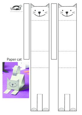 papercraft template printable  cat template