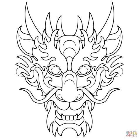 dragon mask printable   printable