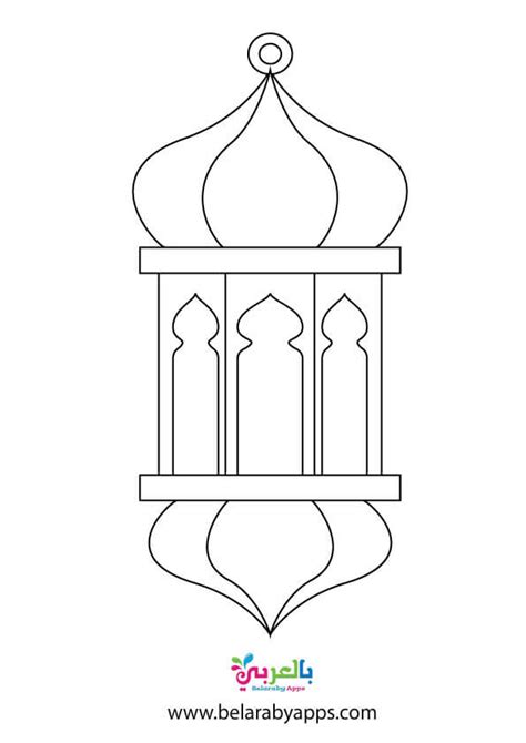 ramadan lantern drawing template printable balaarby ntaalm