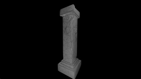 Ancient Pillar Free Vr Ar Low Poly 3d Model Cgtrader