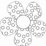Dot Flower Printable Painting Coloring Template Pages Patterns Templates Do Flowers Kids Colouring Drawing Preschool Pattern Dotted Sheet Fleur Activities sketch template